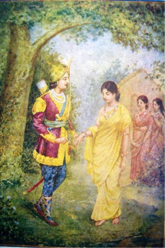 1940s_Vintage_Hindu_Print_Dushyant__Shakuntala